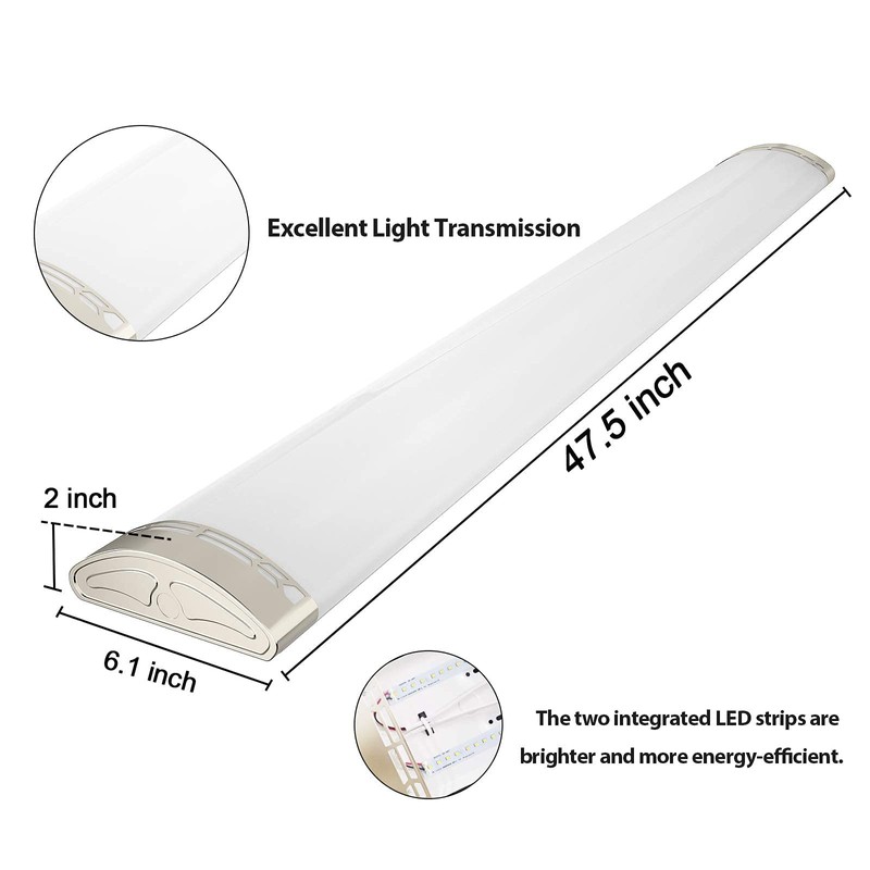 TychoLite Dimmable 4FT LED Kitchen Puff Ceiling Lights, 40W, 4800LM,