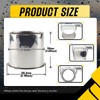 DewFlew 2Pcs 5.15" Push Through Wheel Center Caps Stainless Trailer
