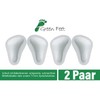 2 Pairs Orthopaedic Metatarsal Pads White Leather T-Shape Splayfoot Pads,