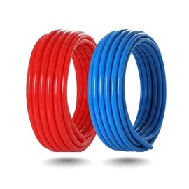 EFIELD Pex-b Pipe Tubing/Tool Combo Blue & Red 3/4 Inch 2x 100 ft Rolls 200 Ft Length for with Pex Cinch Clamp Crimping Tool and Pipe Cutter,(AB-4)