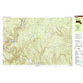 YellowMaps Rowe MA topo map, 1:25000 Scale, 7.5 X 15 Minute, Historical, 1998, Updated 2001, 24 x 38.6 in - Polypropylene