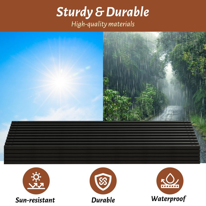 Belinova 50 Pack 38" Hollow Aluminum Deck Balusters with Screws,