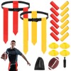Flag Football Set, 14 Player Adjustable Belts with Cones, Football,