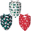 Agroon Christmas Dog Bandanas XLarge 3PCS, 6 Pattern Holiday Scarf