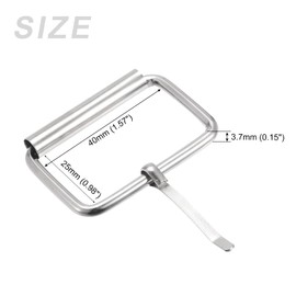 METALLIXITY Metal Roller Buckles (40 mm/1.57 Inch) Pack of 10, Metal Belt Buckle, Single Pin Belt Buckle, for Belts, Bags, Straps, DIY Craft, Silver, silver