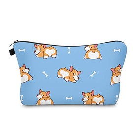 Aiphamy Cute Travel Makeup Bag Cosmetic Bag Small Pouch Gift for Women (Corgi)