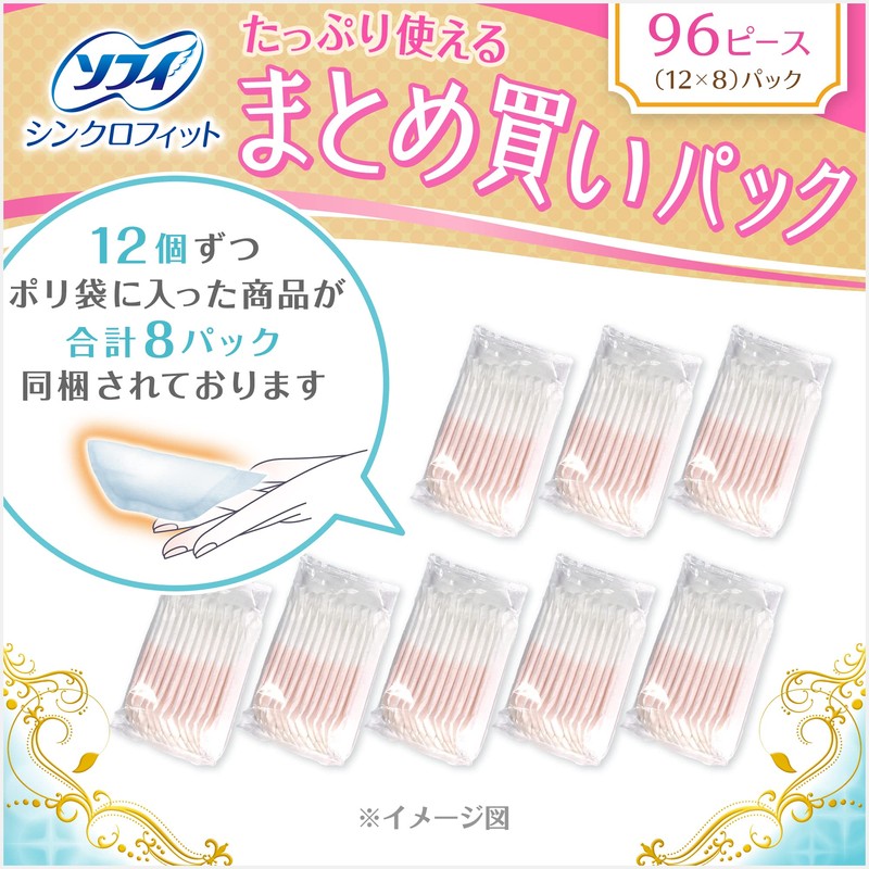 Sophy Synchrofit Pack for Daytime, 96 Pack (Sanitary Supplies Napkin