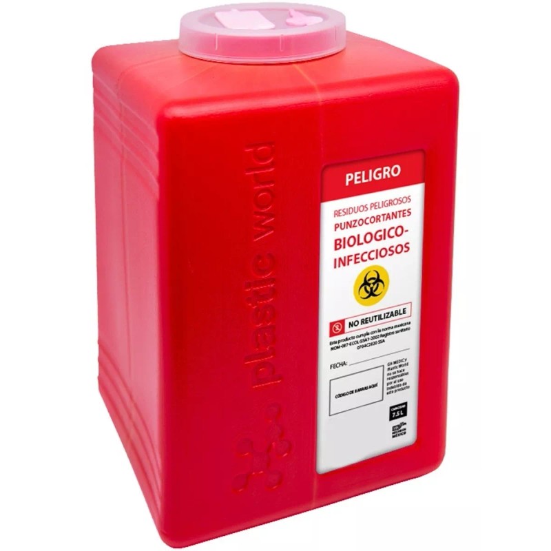 Recolector Rpbi Residuos Punzocortantes 7.5 L