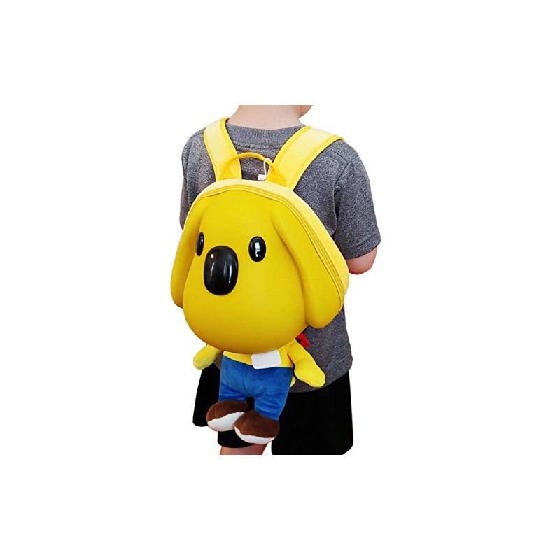 Little Kids' Backpack Yellow Puppy with Safety Harness and Leash