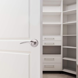 Design House 582130 Emblem Ronan Dummy Lever, Satin Nickel