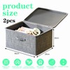 Zamety Lockable Box, 2 Lockable Fabric Boxes, Grey Box with
