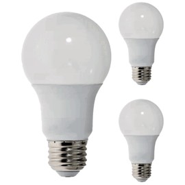 Diodesy- A19 LED Light Bulb 9W 750 Lumen E26 Medium Base 3000K Soft White for Bedroom Living Room Lamp Home Light Bulb 120V CRI80 200° Beam Angle IP20 Damp Rated UL Listed White Finish Pack of 3