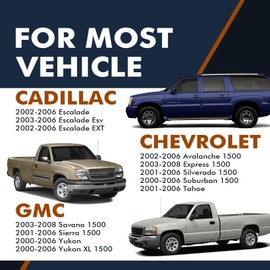 PM Auto Set of 4 Front-Rear Drilled Slotted Disc Brake Rotors For 2000-2006 GMC Yukon