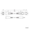 Sanwa Supply TAP-EX21003 Power Extension Cord 1.0 ft (0.3 m),