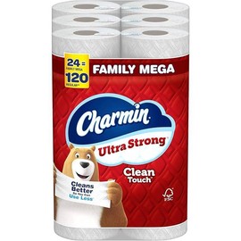 Toilet Paper Ultra Strong Clean Touch, 18 Family Mega XL Rolls = 126 Regular Rolls - Color: 275 sheet (Pack of 24)