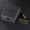 VEXXS S925 Diamond Stud Earrings for Men, 14K Real Gold