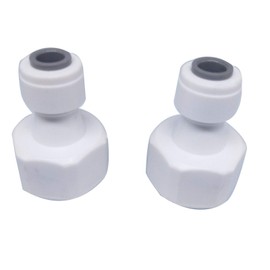 2pcs 1/2" Female Thread to 1/4" Tube Quick Connect Push Fit