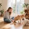 Vikcvcsc Pack of 12 Cat Bowls, Feeding Bowls, Flat Cat