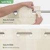 eachope Cream No Hook Shower Curtain with Snap-in Fabric Liner
