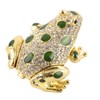 Rhinestone Frog Jewelry Box Painted Electroplated Frog Figurine Jewelry Boxes