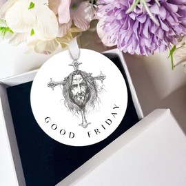 Acecare 10PCS Acrylic Christmas Ornaments Christmas Tree Hanging Acrylic Round Label