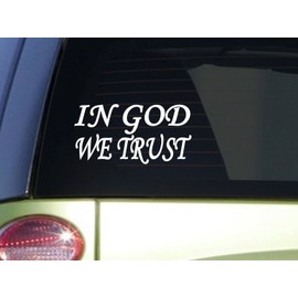 EZ-STIK in God We TrustJ302 8 inch Decal Vinyl Sticker Christian