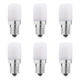 Makergroup E12 LED Light Bulbs for Dryer Refrigerator Water Dispenser Night Light Bulb C7 Candelabra Base Bulbs 120V 2W Cool White 6000K 6-Pack