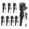 FD503 Ignition Coils Pack Iridium Spark Plugs Compatible with 4.6L