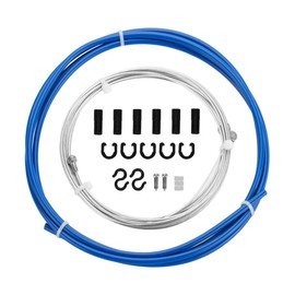 CNC Bike Brake Cable Kit,Bicycle Brake Cable & Housing for Road Bike MTB Mountain Bike，Blue