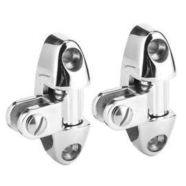 Keenso Bisagra de Cubierta: Bisagra de Tubo de Acero Inoxidable 316 de Grado Marino, Hardware Superior Bimini Duradero, Gira 180 Grados, Adecuado para Barcos, Yates, Automóviles,