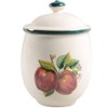 China Pearl Apples Large Canister & Lid