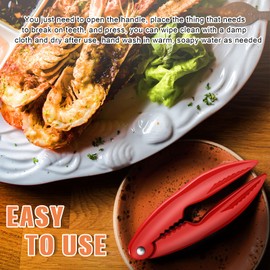 Red Crab Claw Tool Red Crab Cracker Crab Claw and Lobster Cracker Sheller Seafood Cracker Shellfish Tool 13.5 x 5 cm (2)