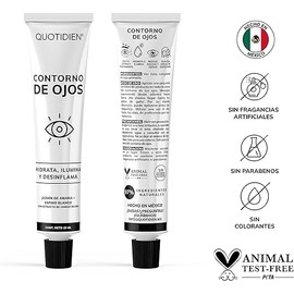 Contorno de Ojos en Gel-Hidratación y luminosidad- Atenúa Líneas de Expresión - Refresca y energiza tus ojos- Ligero y Rápida absorción- Sin fragancia-Sin parabenos- SkinCare-Todo Tipo de Piel | 15ml