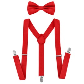 Tirantes de los hombres, Set De Tirantes Sujetadores Y Moño Unisex, Set o Kit de Moño y Tirantes para Hombre, Tirantes de Clip Resistentes en Y Ajustables para Informal y Formal