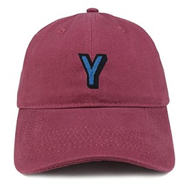 Trendy Apparel Shop Alphabet Y Patch Low Profile Soft Cotton Baseball Cap - Maroon