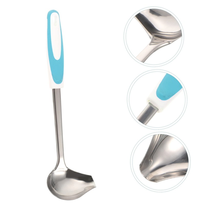 LABRIMP Stainless Steel Gravy Ladle Curve Spout Food Grade Soup