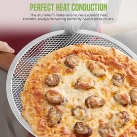 OCS Parts 12-Pack 12-Inch Aluminum Pizza Screen | Commercial Grade Pizza Tray Screen for Home Cooking, Pizzerias and Restaurants