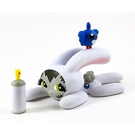 3D Retro Bunny Kitty (White) Vinyl Figure by Dave Persue