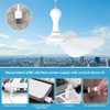 Aswalling Silent 6 Leaves USB Powered Ceiling Canopy Fan Hanging