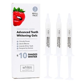 Whites Beaconsfield Teeth Whitening Gel Refills – 3 Gels for Whites Teeth Whitening Kit, 10 Minute Fast Whitening, Up to 10 Shades Whiter, No Sensitivity, Vegan Friendly, Safe & Convenient