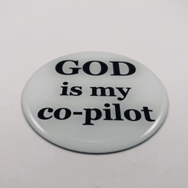 BestLicensePlateFrames GOD is My CO-Pilot 3D Domed CAR Emblem Badge Sticker Flexible Round