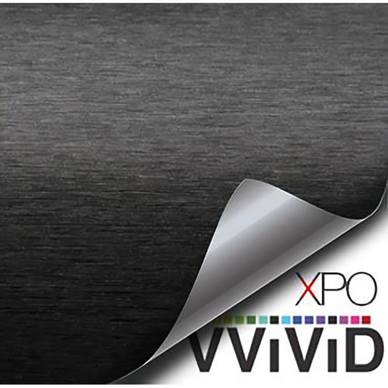 VViViD Black Brushed Metallic Air-Release Adhesive Vinyl Pinstripe Tape Roll
