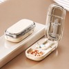 Portable Pill Cutter and Organizer for Travel – 1/2, 1/3,