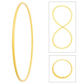 Collapsible Hula Hoop, HDPE 20 mm Coloured Ø90/95/100/105 cm, yellow