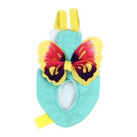 Bird Diaper Harness Lightweight Breathable Fashionable Parrot Flight Vest Clothes for Cockatiels Lovebirds Yellow Butterfly S