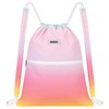 WANDF Drawstring Backpack with Shoulder Pad String Bag Sackpack Cinch
