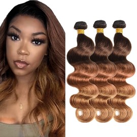 3CG T1B/4/30 Body Wave Hair Extensions 12 14 16