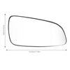 2PCS Outside Rear View Mirror Glass Left Right Self Adhesive