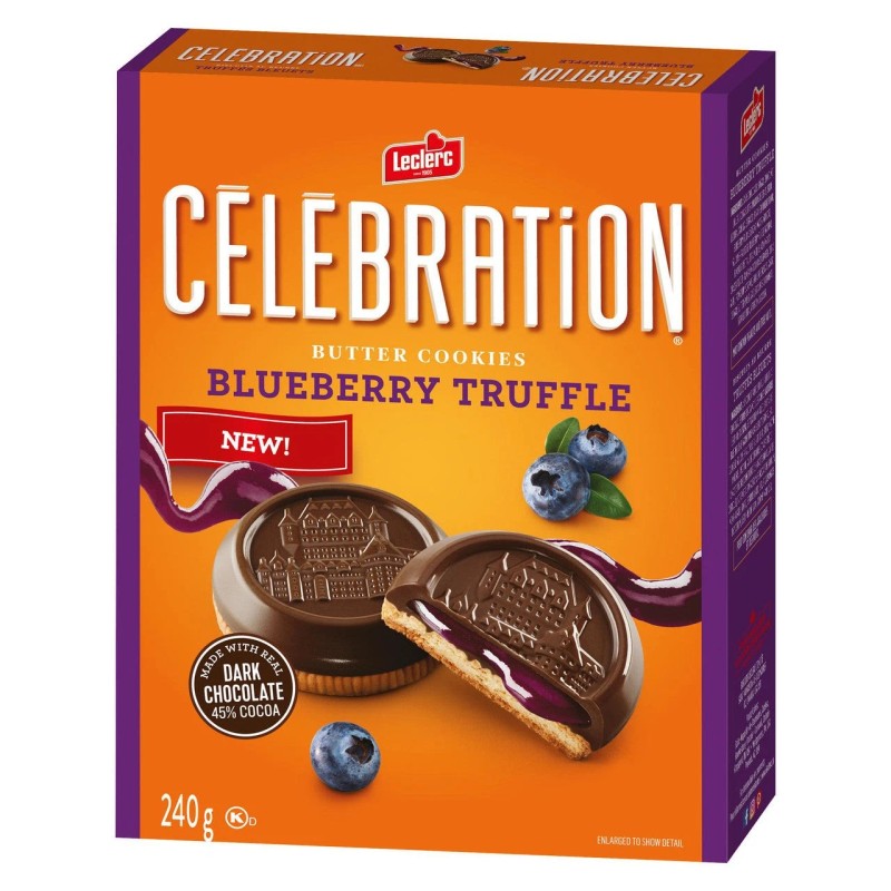 Celebration Leclerc Celebration Blueberry Truffle Cookies, 240g/8.5 oz