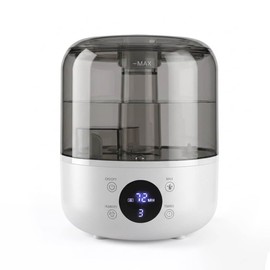 3L Top Fill Cool Mist Ultrasonic Humidifier for Bedroom, 30H Long Runtime, 32dB Ultra Quiet Baby Nursery Humidifier, Precise Humidity Sensor, Easy to Clean, 360° Nozzle for Large Room, Plants